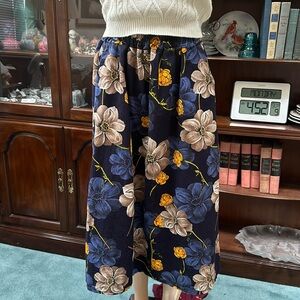 Blue Floral Skirt